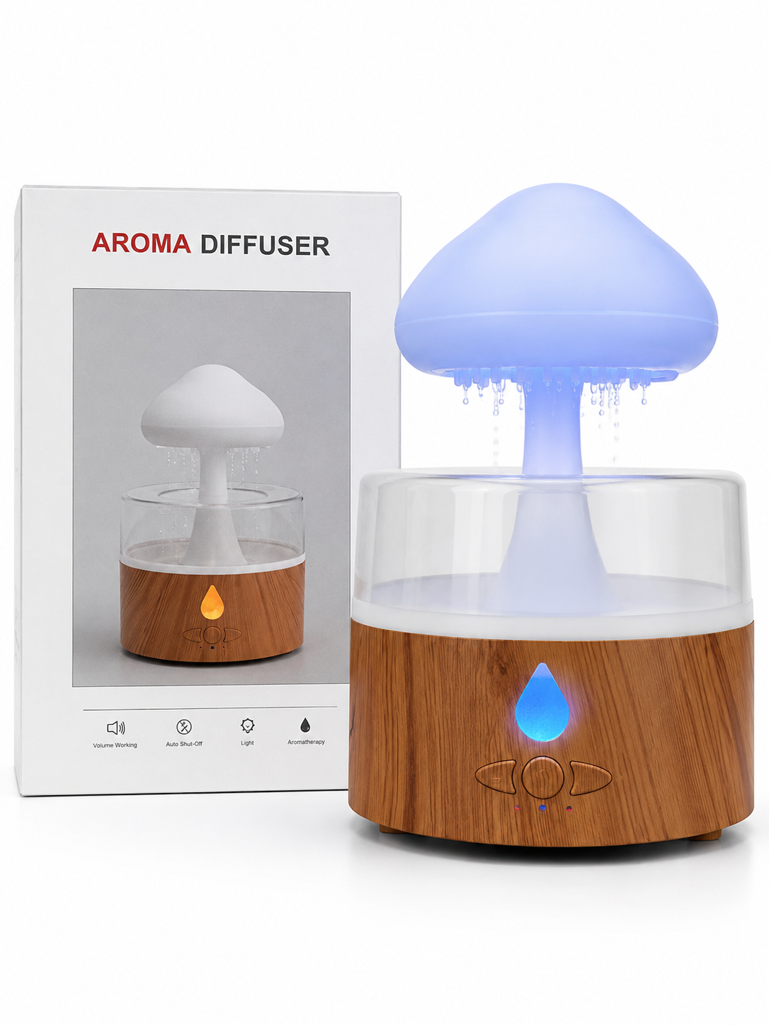 Mushroom Light-Up Aroma Diffuser - 260ml
