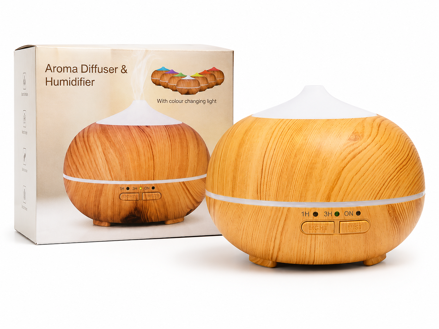 Wooden Design Aroma Diffuser and Humidifier- 150ml Tank