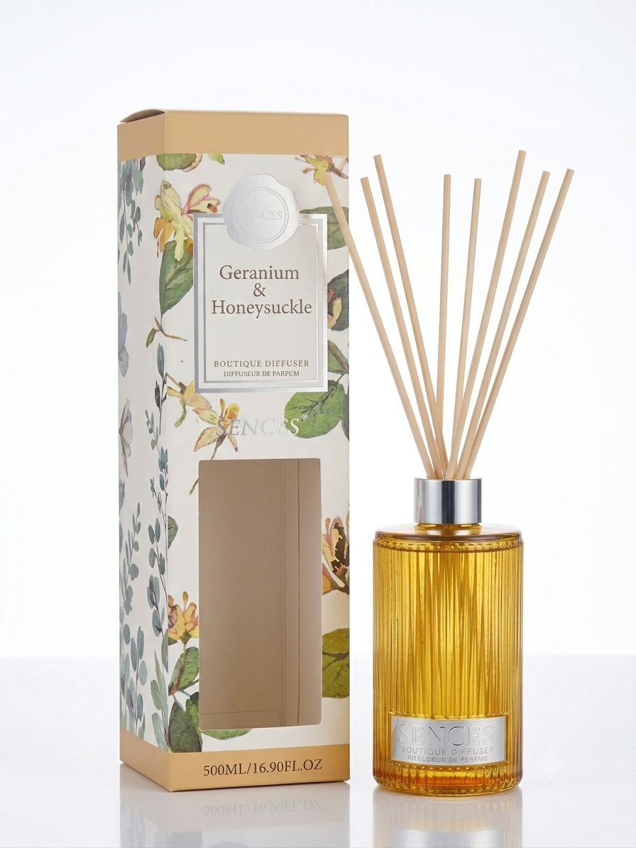 Sences Geranium & Honeysuckle Reed diffuser (500ml)